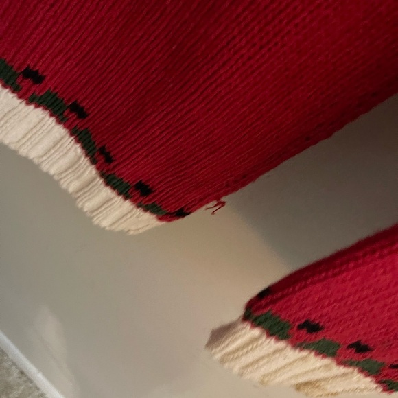 Vintage 90s Cullinane Red Christmas Cottagecore Cardigan Novelty School - Picture 12 of 15